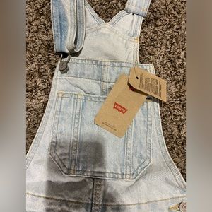 Levi’s xs light blue jean overalls wide leg